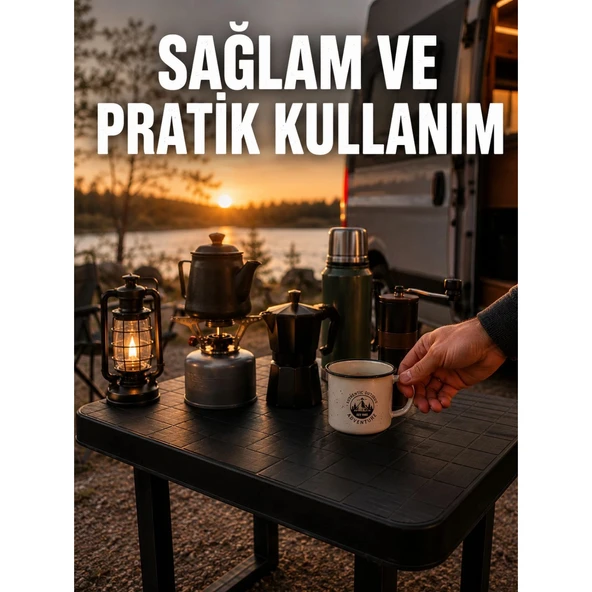 Katlanır Plastik Kamp Masası Hafif Taşınabilir Piknik Masası ürün görseli 1