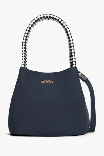 TH MARINA BUCKET NYLON Kadın Mavi Çanta - AW0AW18831 ürün görseli 1