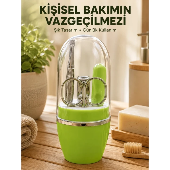 Yeşil Manikür Pedikür Bakım Seti Çok Amaçlı Kişisel Bakım Kiti ürün görseli 1