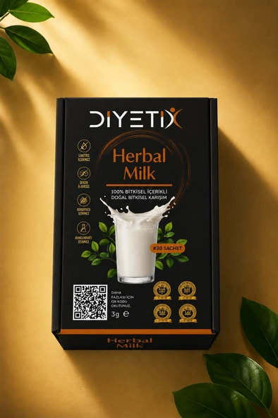 Diyetix Herbal Milk Premium Günlük Besleyici Bitkisel İçecek Karışımı | 30 Şase | 1 Aylık ürün görseli 1