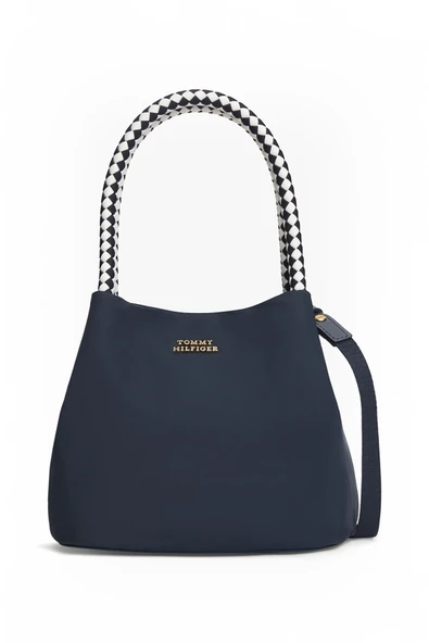 TH MARINA BUCKET NYLON Kadın Mavi Çanta - AW0AW18831 ürün görseli 1
