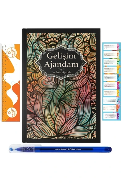 Nesil Yayınları Geleceğin Yıldızları Gelişim Ajandam Tarihsiz Ciltli Dışı Farklı İçi Aynı ve Sezgistore Ayraç+Kalem ürün görseli 1