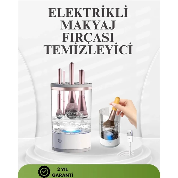 Taşınabilir, Sessiz ve Güçlü Makyaj Fırçası Temizleme Makinesi ürün görseli 1
