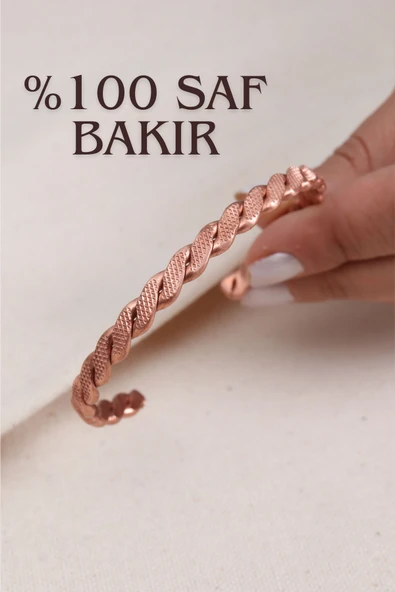Süspüs Accessories Burgu Model Mat Bakır Bilezik ürün görseli 1