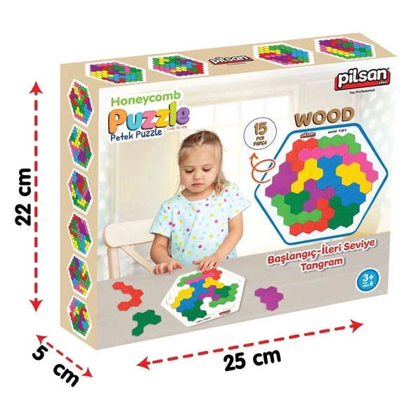 02 016 AHŞAP PETEK TANGRAM - Resim 3