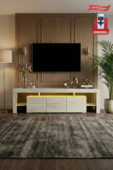 Platinreyon KALE LEDLİ TV ÜNİTESİ 200 CM ürün görseli 1