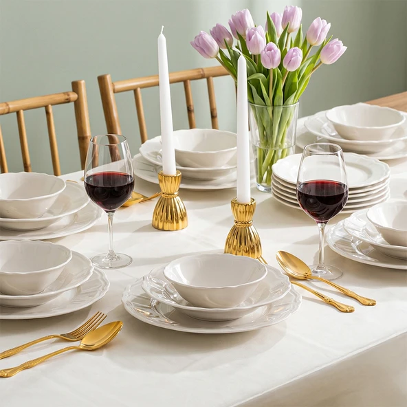 Porsima 4427 Tiffany Yemek Takımı 24 Parça 6 Kişilik Yemek Seti ürün görseli 1