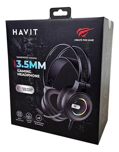 Havit Gamenote H2040D RGB Kablolu Mikrafonlu Oyuncu Kulaklığı - Siyah ürün görseli 1