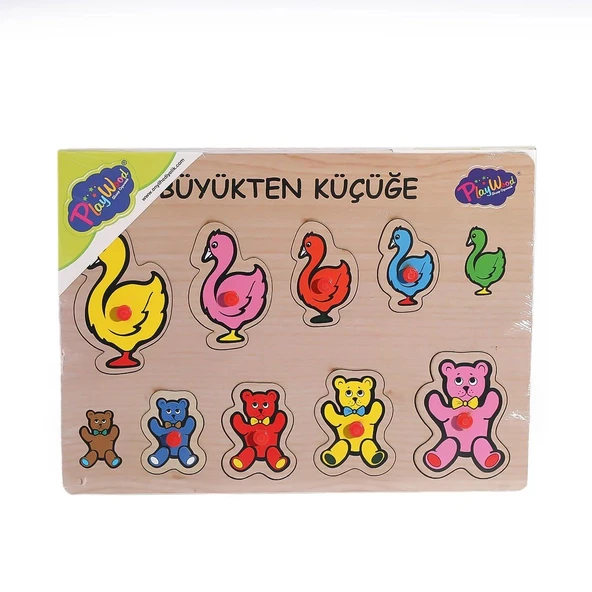 131-132 ONY Ahşap Tutmalı Puzzle Büyükten Küçüğe -Onyıl ürün görseli 1