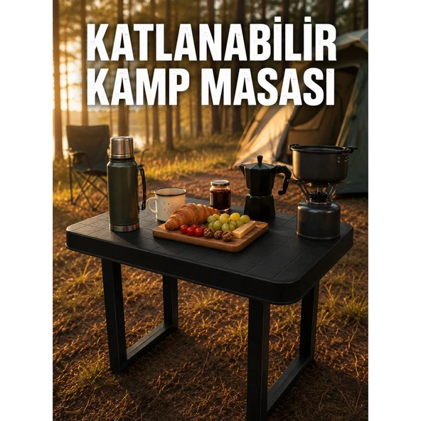 Katlanabilir Kamp Masası Taşınabilir Plastik Piknik ve Bahçe Masası İçin Uygun ürün görseli 1