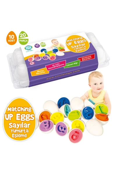 Circle Toys Sayılar Yumurta Eşleme 10’lu ürün görseli 1