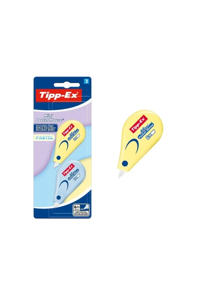 Bic Tıpp-Ex Mını Pocket Mouse Şerit Düzeltici Seti Pastel Renkler ürün görseli 1