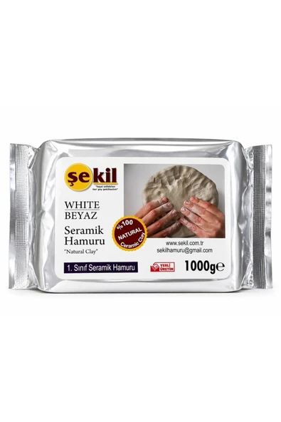 Şekil Seramik Hamuru 1000Gr Beyaz ürün görseli 1
