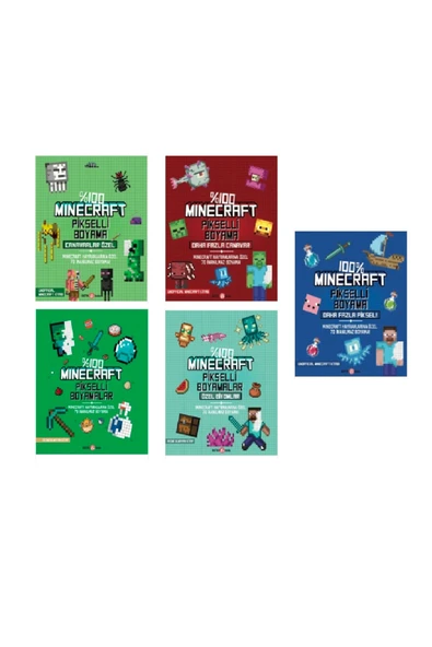 Beta Kids Beta Kitap Minecraft Pikselli Boyamalar 5 Kitap Set ürün görseli 1