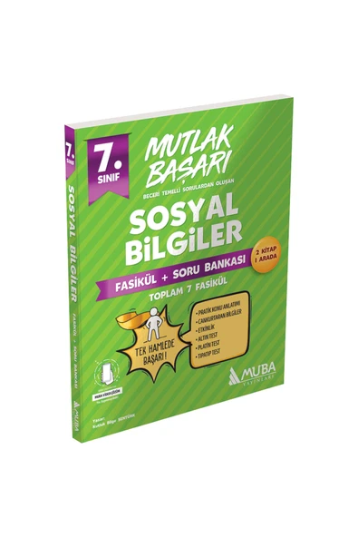 Muba Yayınları MUBA 7.SINIF SOSYAL BİLGİLER FASİKÜL SORU BANKASI ürün görseli 1