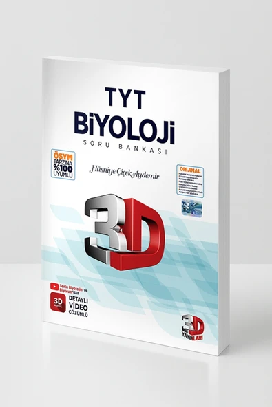 3D Yayınları TYT Biyoloji Soru Bankası ÖSYM Tarzı Video Çözümlü ürün görseli 1