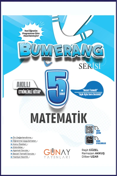 Günay Yayınları günay yayınları yeni müfredat  5 sınıf bumerang matematik etkinlikli kitap ürün görseli 1