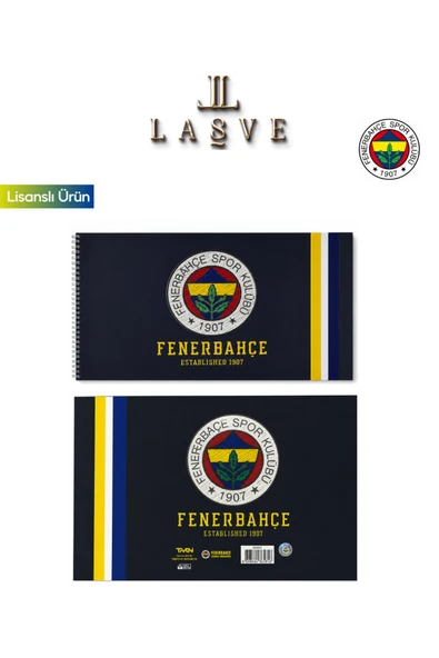 Fenerbahçe LİSANSLI YENİ SEZON FB RESİM DEFTERİ 24*34 SİPRALİ KARTON KAPAK ÖZEL TASARIM BÜYÜK BOY ürün görseli 1
