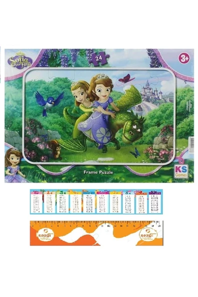 Ks Games Sofia Frame Puzzle/Yapboz 24 Parça 3+ Yaş ve Sezgi Store Cetvel ürün görseli 1