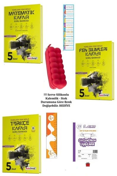 Kafa Dengi Yayınları 5. Sınıf Tüm Dersler Matematik-Türkçe ve Fen Bilimleri Kafası Soru Bankası+Serve Kalemlik+Deneme ürün görseli 1