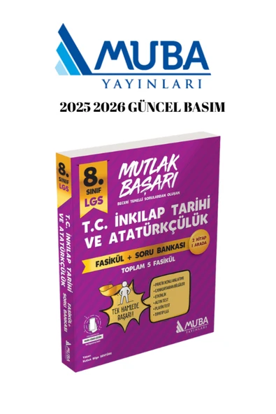 Muba Yayınları MUBA YAYINLARI 8.SINIF İNKILAP TARİHİ FASİKÜL KONU ÖZETLİ SORU BANKASI ürün görseli 1