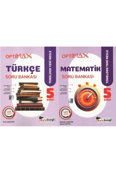 Kafa Dengi Yayınları Kafadengi 2026 5. Sınıf Türkçe Matematik Optimax Soru Bankası Seti 2 Kitap ürün görseli 1