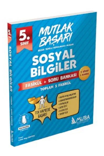 Evrensel İletişim Yayınları 5.Sınıf Muba Mutlak Başarı Sosyal Bilgiler Fasikül + Soru Bankası / 2 Kitap 1 Arada / 5 Fasikül ürün görseli 1