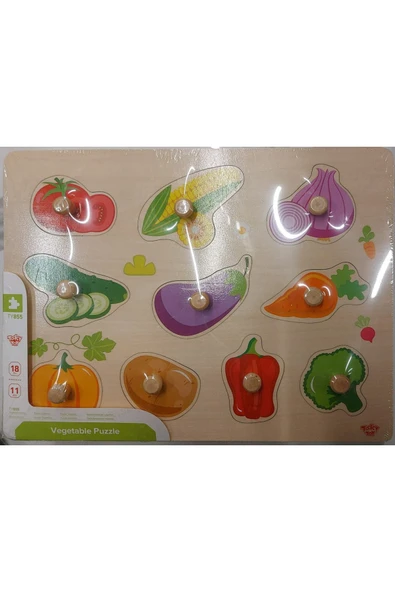 Tooky Toy Ahşap Sebzeler (Fruit Puzzle) Puzzle 10 Parça ürün görseli 1