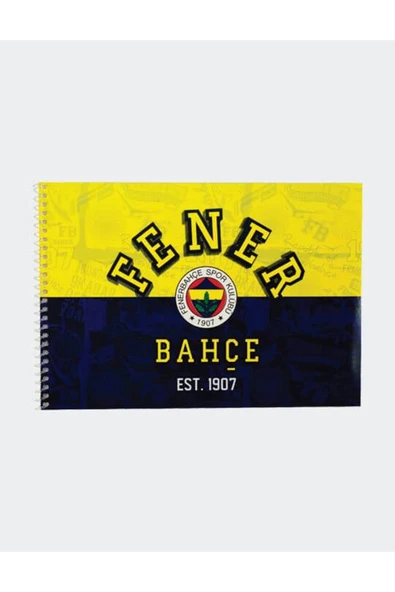 Fenerbahçe 17x24 15 Yaprak Karton Kapak Spiralli Resim Defteri ürün görseli 1