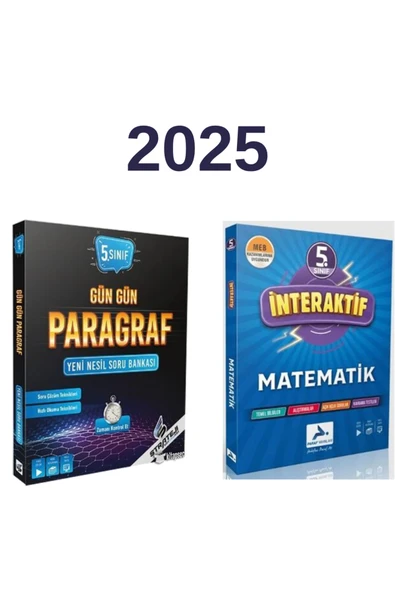paraf yayınları PARAF 5.SINIF İNTERAKTİF MATEMATİK + STRATEJİ 5.SINIF GÜN GÜN PARAGRAF YAZ TEKRAR SET 2025 ürün görseli 1