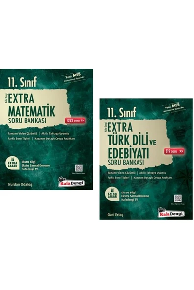 Kafa Dengi Yayınları Kafadengi 2025 11. Sınıf Matematik + Edebiyat Extra Soru Bankası Seti 2 Kitap ürün görseli 1