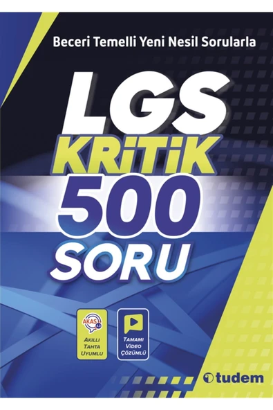 Tudem Yayınları - Ders Kitapları Tudem 8.sınıf Lgs Kritik 500 Soru ürün görseli 1
