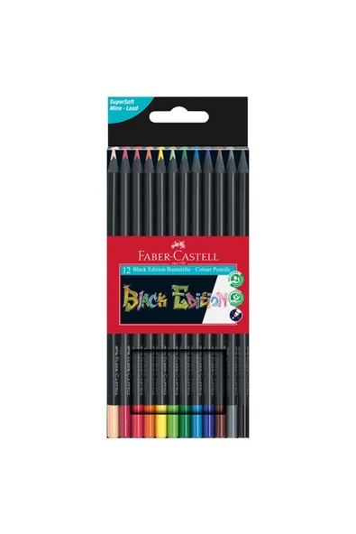 Faber Castell Faber-Castell Kuru Boya Kalemi Black Edition 12 Renk 5171 116012 ürün görseli 1