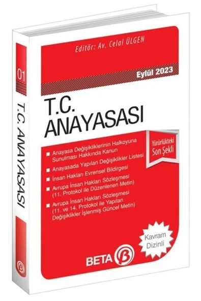 Beta Yayınları T.C. Anayasası Eylül 2023 - Yürürlükteki Son Şekli ürün görseli 1