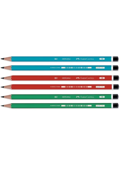 Faber Castell Köşeli Mercanlı Kurşun Kalem (1 ADET) ürün görseli 1