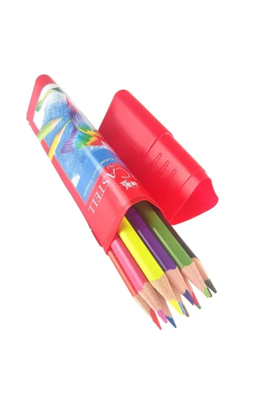 Faber Castell Faber-Castell Kuru Boya Kalemi Tam Boy Üçgen Plastik Tüp 12 Renk 5171 113313 ürün görseli 1