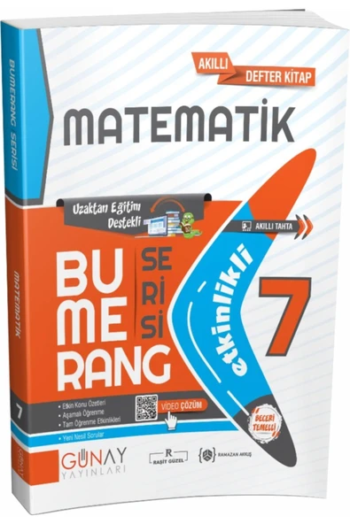 İndeks Akademi Yayıncılık 7. Sınıf Matematik Etkinlikli Bumerang Serisi Günay Yayınları ürün görseli 1