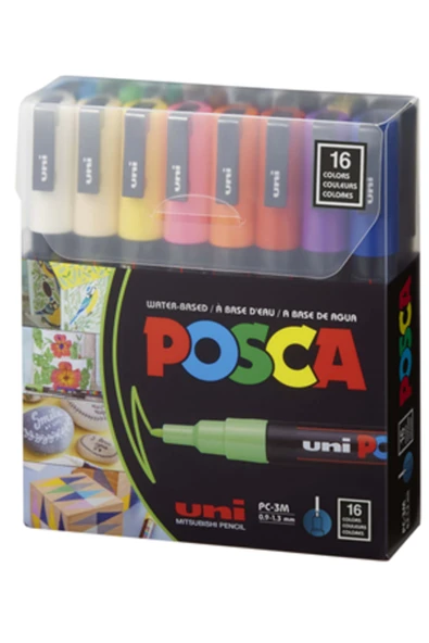 UNİ-BALL Uni-ball Posca Su Bazlı Marker 16 Lı Set Pc-3m/16c ürün görseli 1