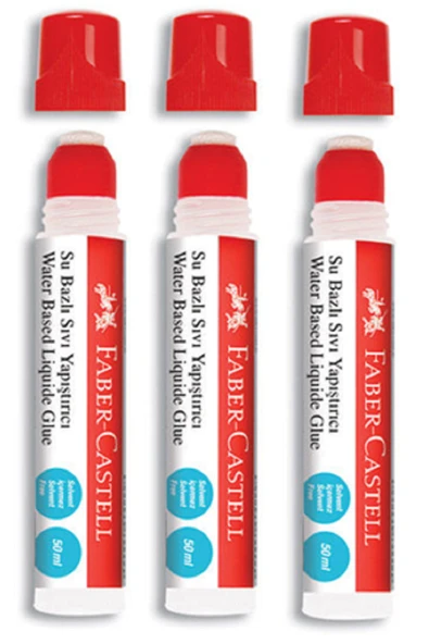 Faber Castell 3 Adet Faber Castel Su Bazlı Sıvı Yapıştırıcı 50 ml ürün görseli 1