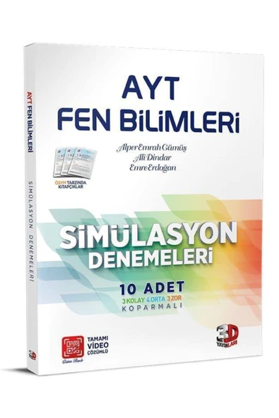 3D Yayınları Ayt Simülasyon Fen Bilimleri Denemeleri ürün görseli 1