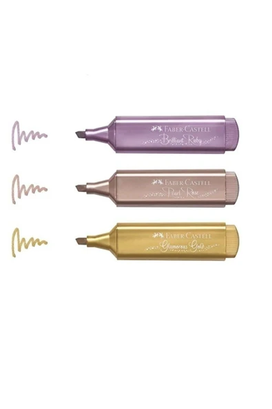 Faber Castell Simli Metalik Işaretleme Kalemi 3 Renk Set 15 46 40 ürün görseli 1