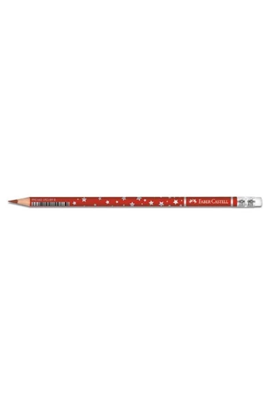 Faber Castell Faber-castell Kurşun Kalem Başlık Yıldız Silgili Kırmızı 12 Li 113 1459001 ürün görseli 1
