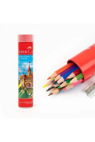 Faber Castell Kuru Boya 12 Renk Metal Tüp Kuru Boya 12'li ürün görseli 1