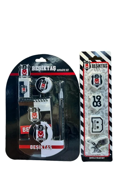 Beşiktaş Beşiktaş 4 Lü Kartela Silgi - Kırtasiye Seti ürün görseli 1