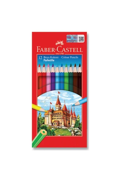 Faber Castell Faber-castell 12'li Tam Boy Kuru Boya Kalemi 5171116312 ürün görseli 1