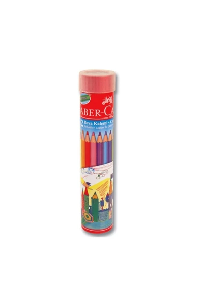 Faber Castell Kuru Boya Kalemi 12’li Set Metal Tüp ürün görseli 1