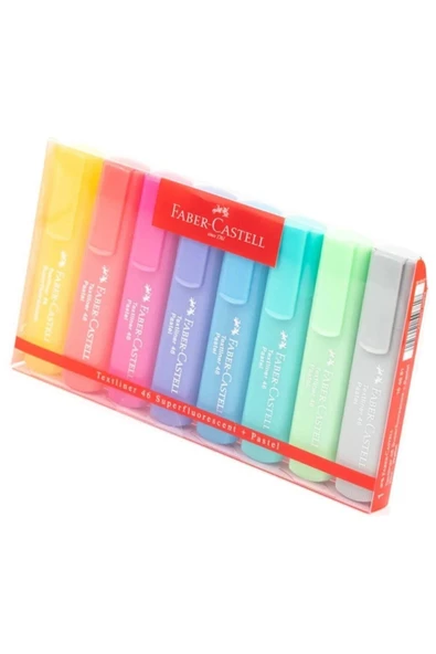 Faber Castell Pastel Blisterli Set Fosforlu Kalem 8'li ürün görseli 1