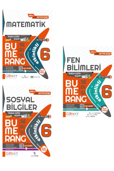 Gün&Ay Yayınları Günay Yayınları 6. Sınıf Bumerang Etkinlikli Soru Bankası Matematik+Fen+Sosyal ürün görseli 1