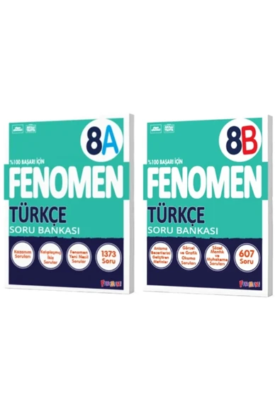 Fenomen Yayıncılık FENOMEN YAYINCILIK 8. Sınıf Türkçe A+B Soru Bankası (2 Kitap) ürün görseli 1