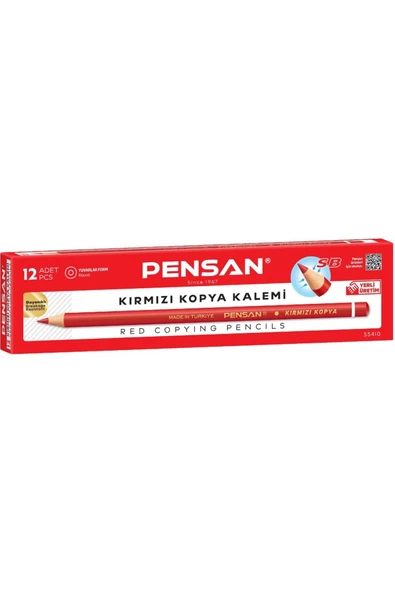 Pensan Kopya Kalemi Kırmızı (12 Li Paket) ürün görseli 1